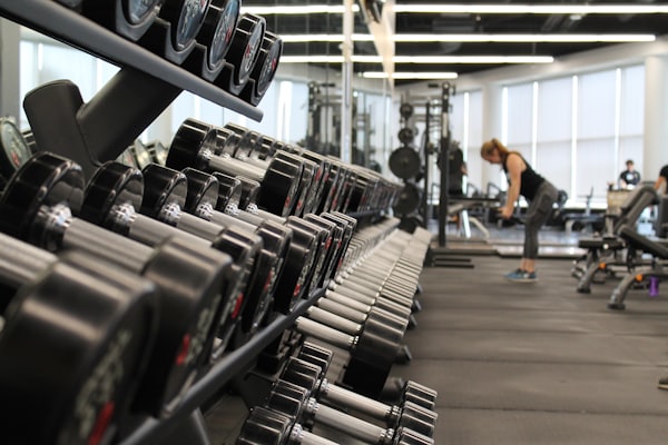 Gym with training equipment